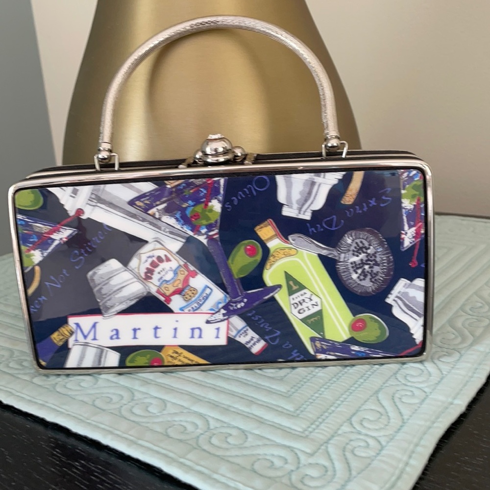 Martini box clutch purse